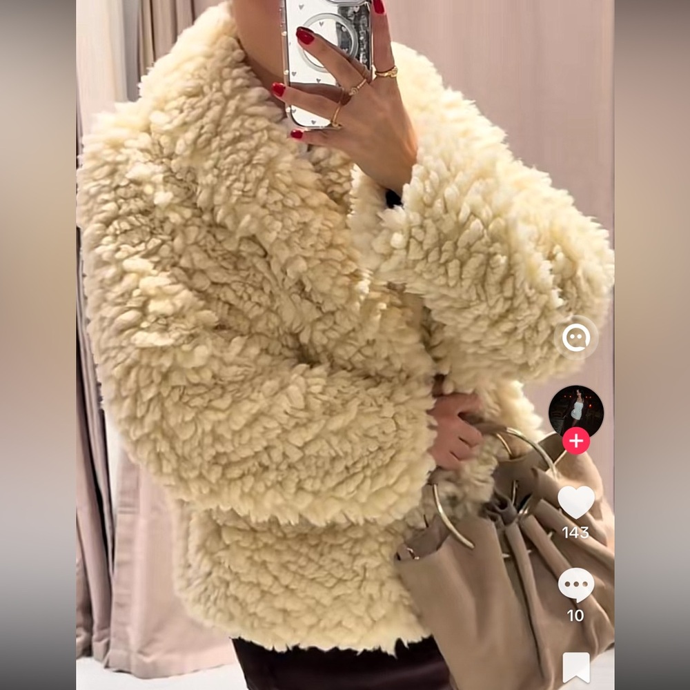 ZARA FLEECE JACKET - Picture 2 of 16